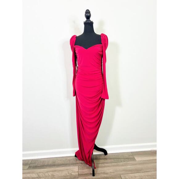 Majorelle Sweetheart Gown Maxi Dress in Berry Red Medium Lined Party Cocktail - Picture 1 of 4